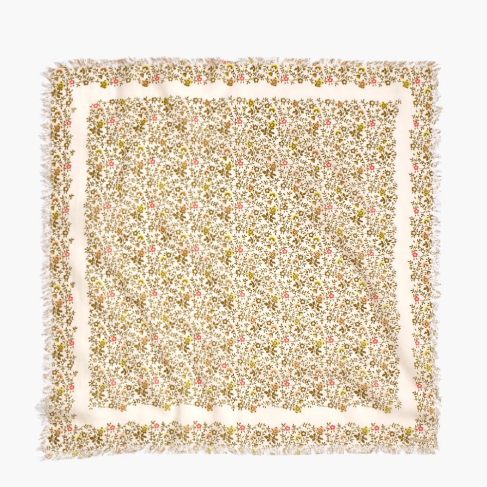 Madewell Fringe Bandana Scarf Vintage Parchment